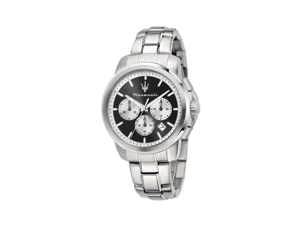 メル Maserati Successo Quartz Watch, Black, 42 mm, Mineral crystal