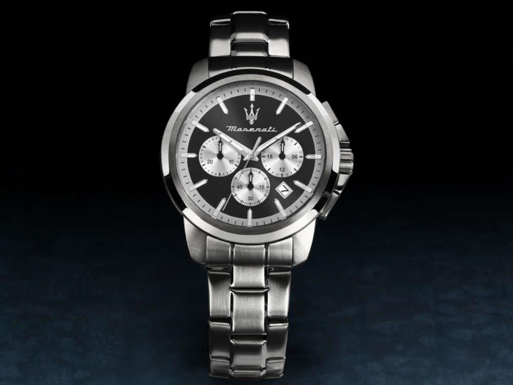 Maserati Successo Quartz Watch, Black, 42 mm, Mineral crystal R8873621052