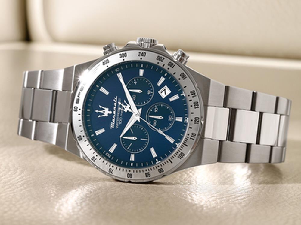 Maserati Sfida Quartz Watch, Blue, 41 mm, Mineral crystal, R8873640029
