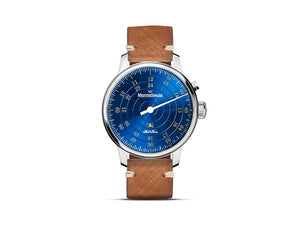 Meistersinger Bell Hora Automatic Watch, SW 200, Blue, 43 mm, BHO918G-SVSL03