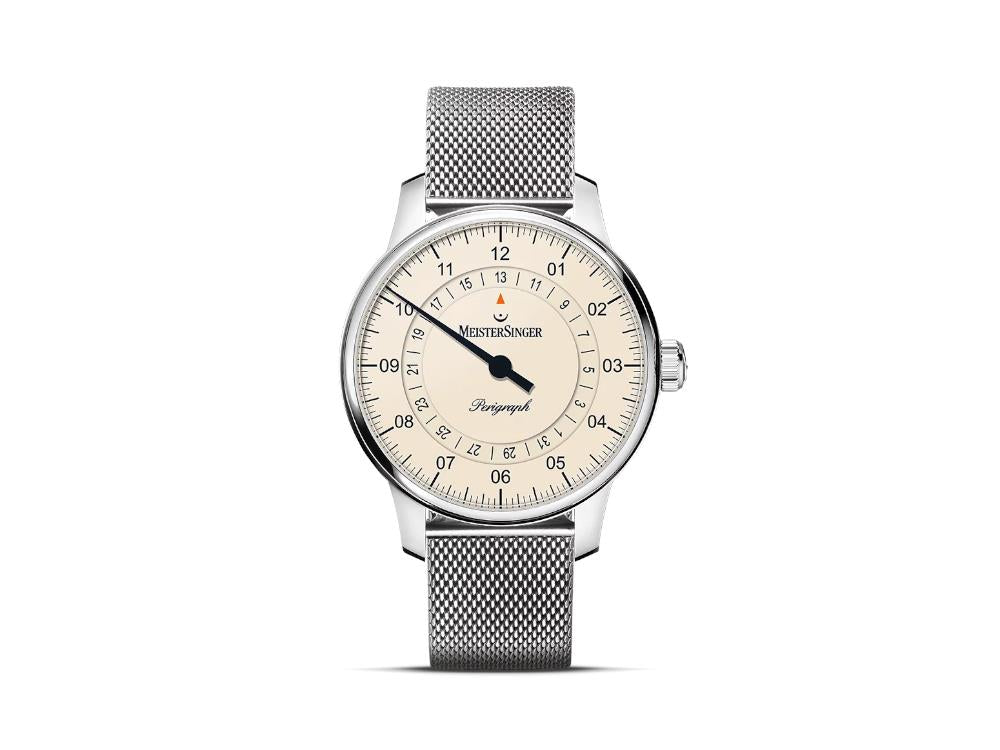 Meistersinger Perigraph Automatic Watch, SW 300, 38 mm, Beige, BM1103-MIL18