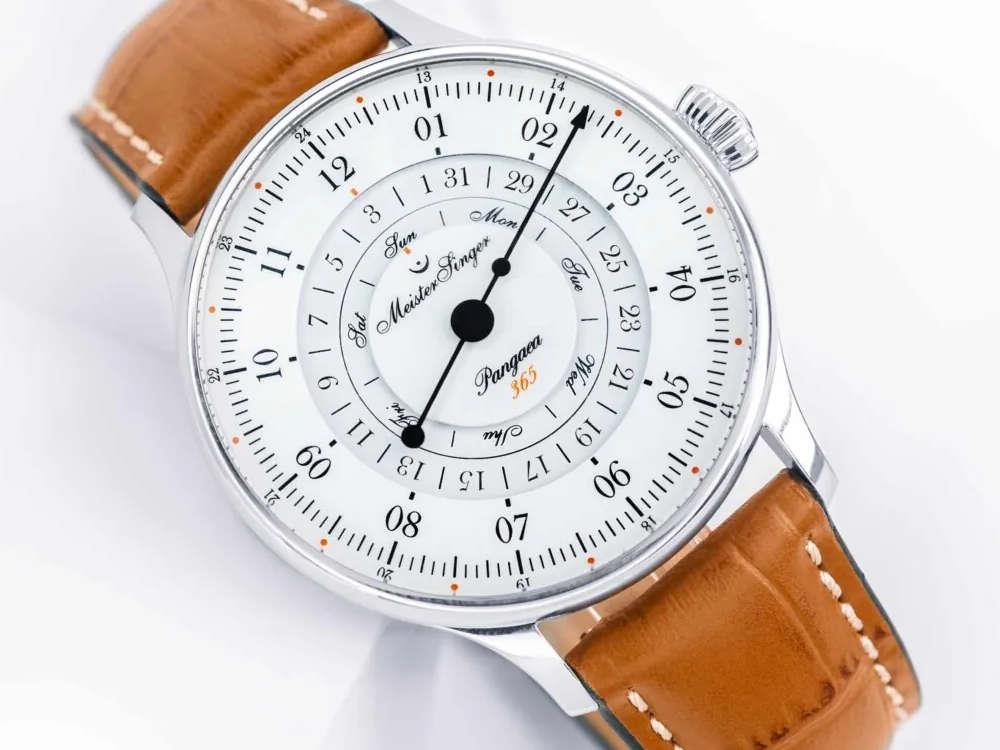 Meistersinger Pangaea Day Date Automatic Watch, 40 mm, White, PDD365901-SG03W