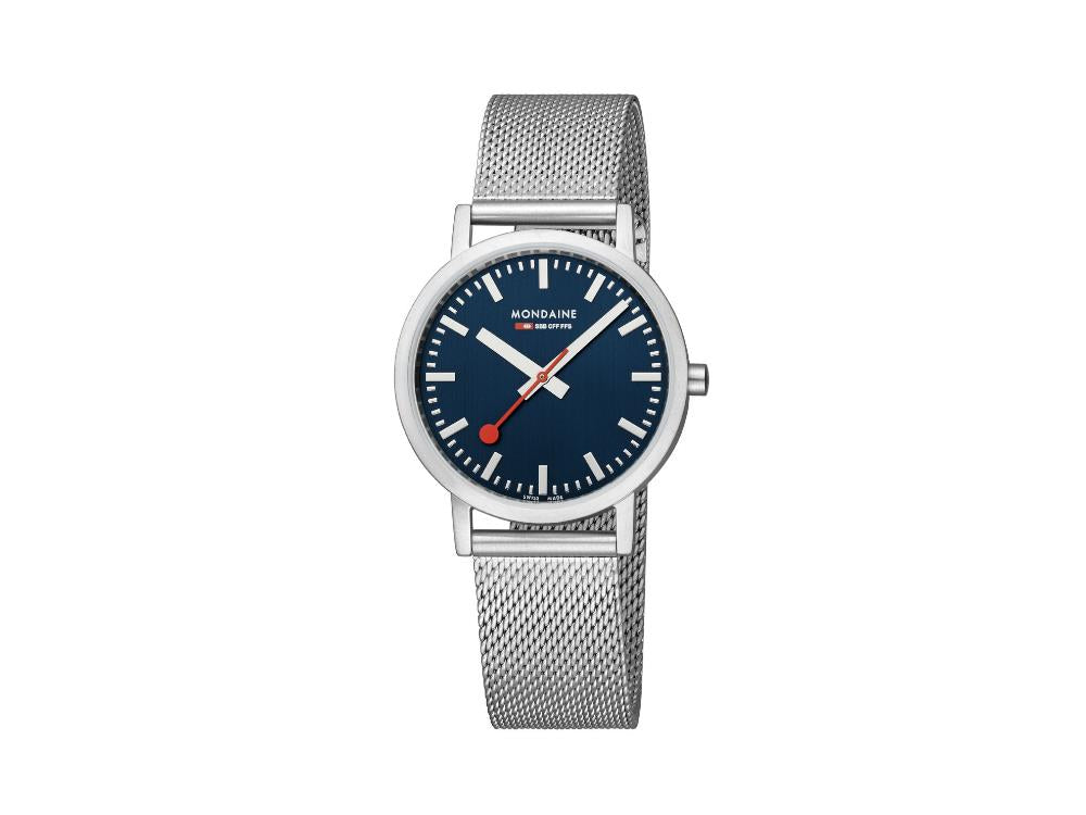 Mondaine SBB Classic Quartz Watch, Blue, 36 mm, A660.30314.40SBJ