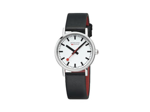 Mondaine Classic Quartz Watch, White, 36 mm, Leather strap, A660.30314.11SBBV