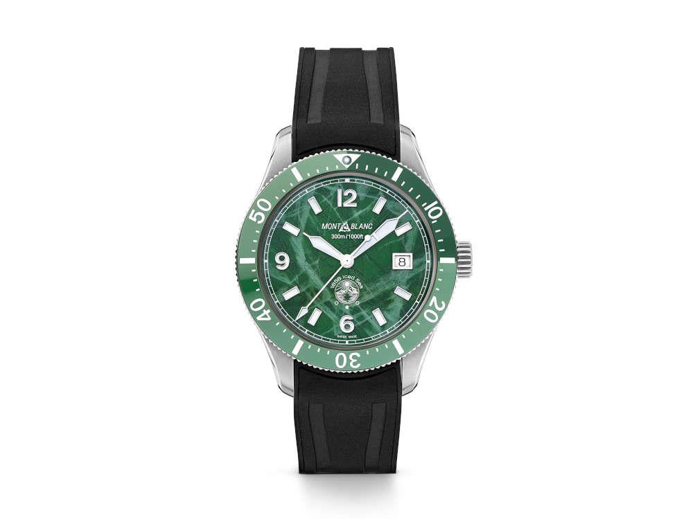 Montblanc 1858 Iced Sea Automatic Watch, Ceramic, Green, 41 mm, 129765