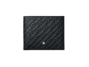 Montblanc M Gram 4810 Wallet, Black, Leather, Cotton, 8 Cards, 128638