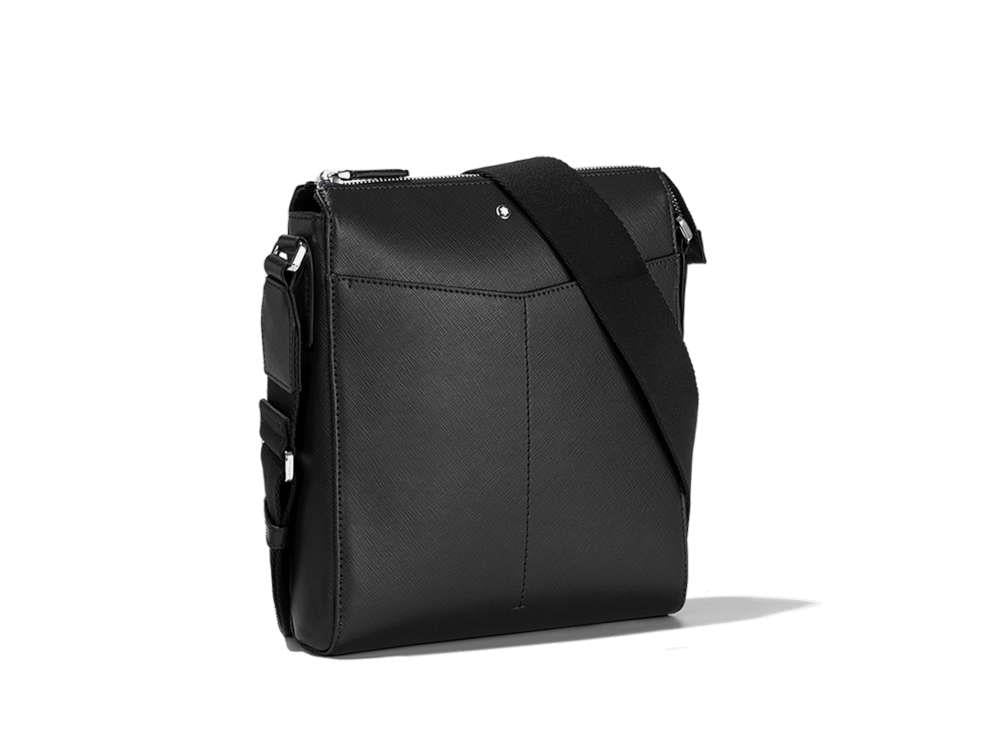 Montblanc Sartorial Envelope Men's bag, Leather, Cotton, Black, Zip, 128566