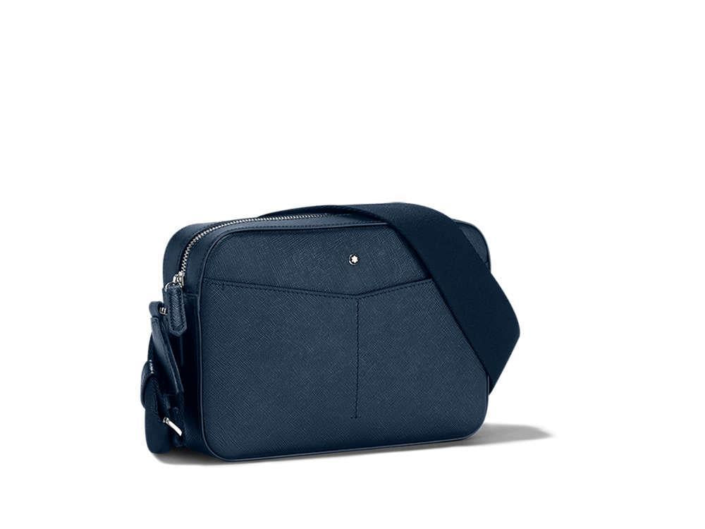Montblanc Sartorial Zip Top Bag, Leather, Blue, Zip, 130102