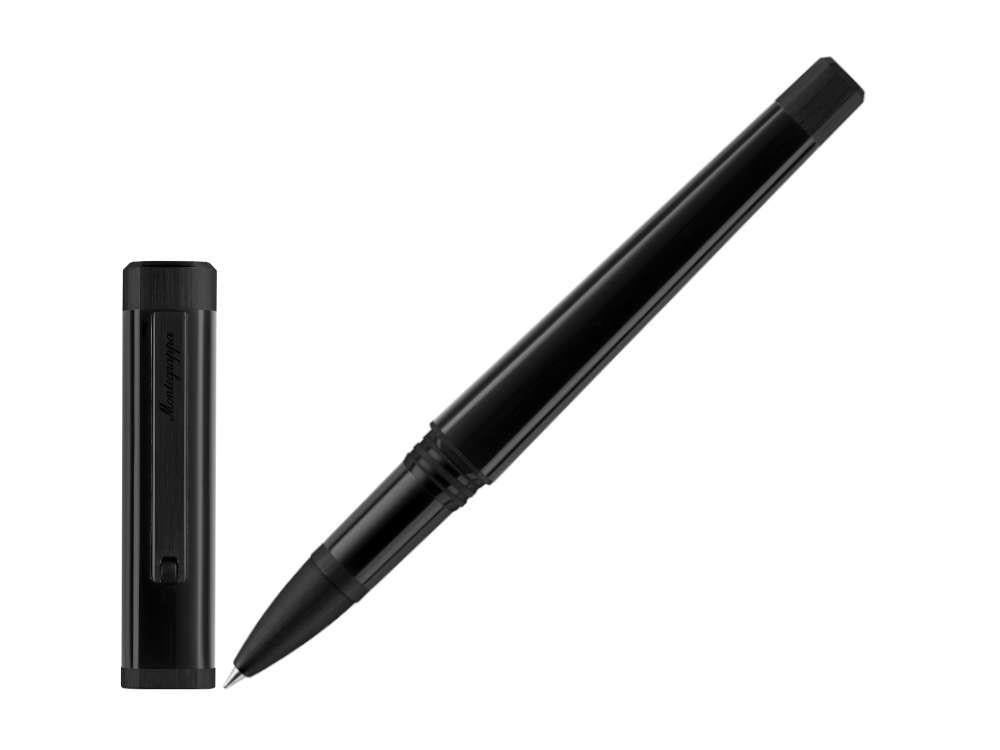 Montegrappa Quattro Rollerball pen, Ultra Black, Acrylic Resin, ISZ4IRIC