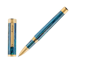 Montegrappa Zero Zodiac Cancer Rollerball pen, Blue, Gold plated, ISZEZRIY-G9