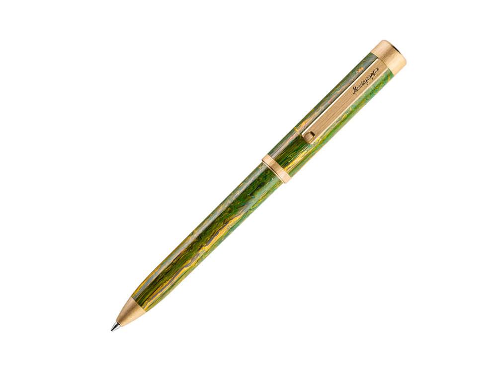 Montegrappa Zero Zodiac Gemini Ballpoint pen, Green, Gold plated, ISZEZBIY-G7