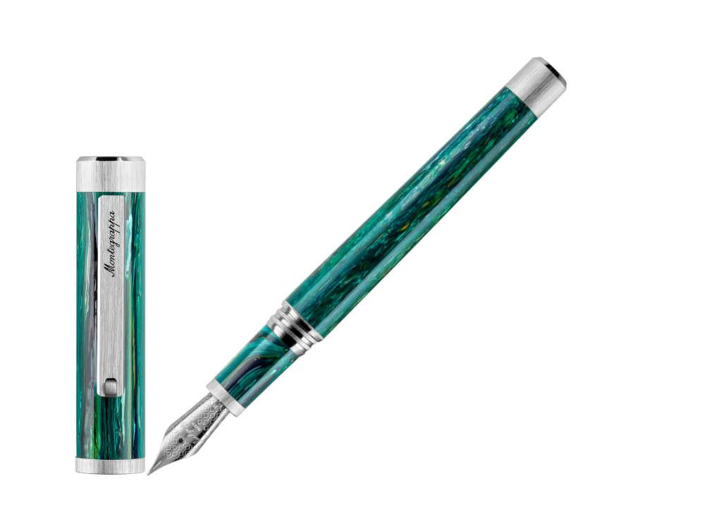 Montegrappa Zero Zodiac Sagittarius Fountain Pen, Steel, ISZEZ-IP-G10