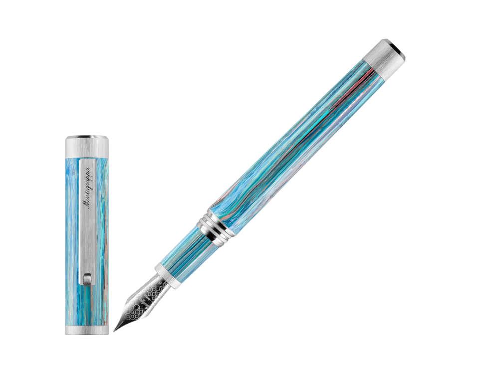 Montegrappa Zero Zodiac Taurus Fountain Pen, Blue, ISZEZ-IP-A1