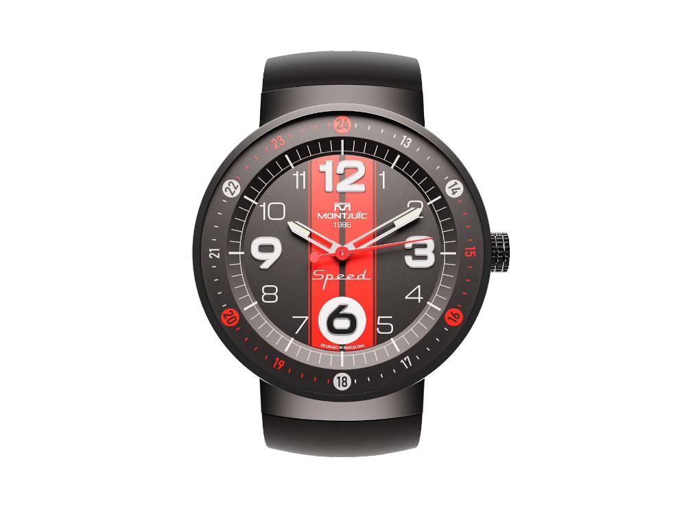 Montjuic Sport Quartz Watch, Stainless Steel 316L, Black, 43 mm, MJ1.0602.B