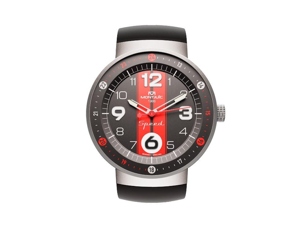 Montjuic Sport Quartz Watch, Stainless Steel 316L, Black, 43 mm, MJ1.0602.S