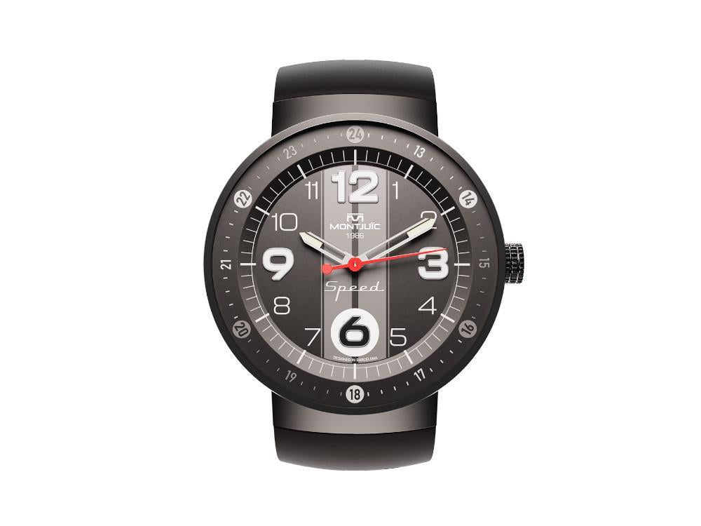 Montjuic Sport Quartz Watch, Stainless Steel 316L, Black, 43 mm, MJ1.0903.B