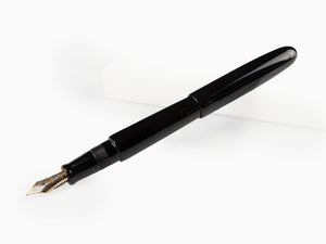 Nakaya Cigar Fountain Pen Portable, Black, Ebonite, 14k Gold bicolour