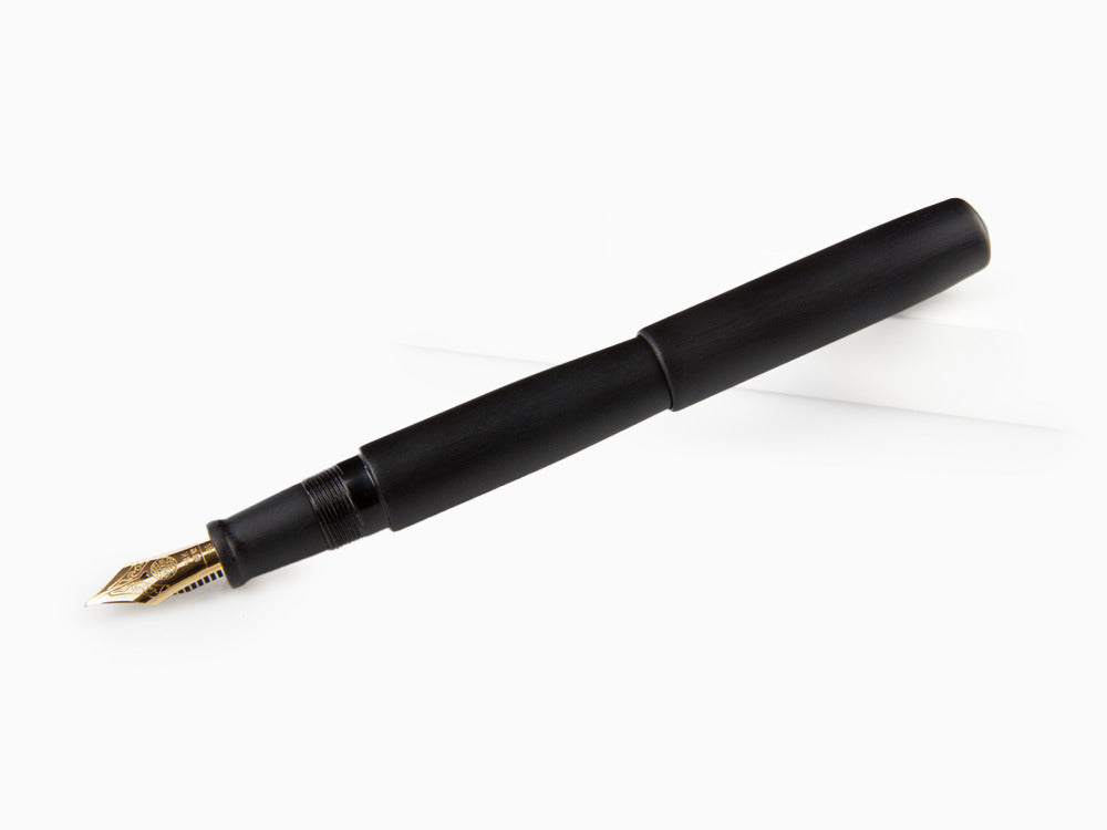 Nakaya Cigar Piccolo Hairline Fountain Pen, Black, Ebonite