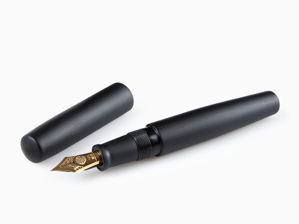 Nakaya Cigar Piccolo Hairline Fountain Pen, Black, Ebonite