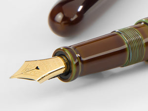Nakaya Cigar Long Heki-Tamenuri Fountain Pen, Ebonite, Urushi lacquer