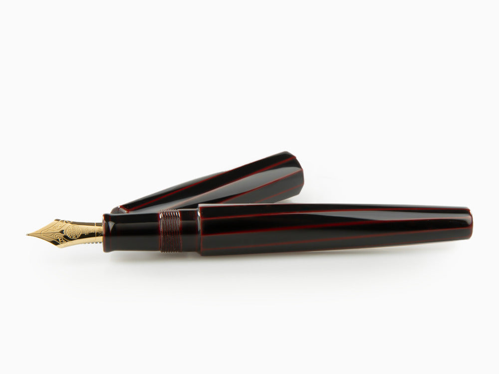 Nakaya Cigar Fountain Pen Kuro-Tamenuri, Decapod (TW), Ebonite, Urushi