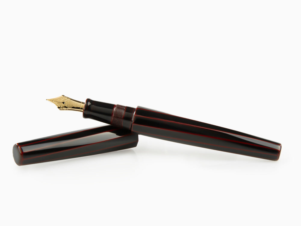 Nakaya Cigar Fountain Pen Kuro-Tamenuri, Decapod (TW), Ebonite, Urushi