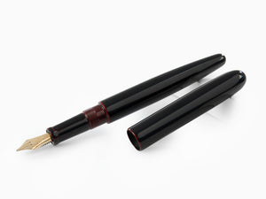 Nakaya Cigar Fountain Pen Long, Kuro-Tamenuri, Ebonite, Music