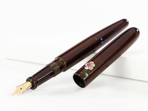 Nakaya Cigar Fountain Pen, Mukuge, Ebonite and Urushi lacquer