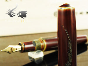 Nakaya Cigar Piccolo "Nuno Kise Hon Kataji" Fountain Pen, Ebonite