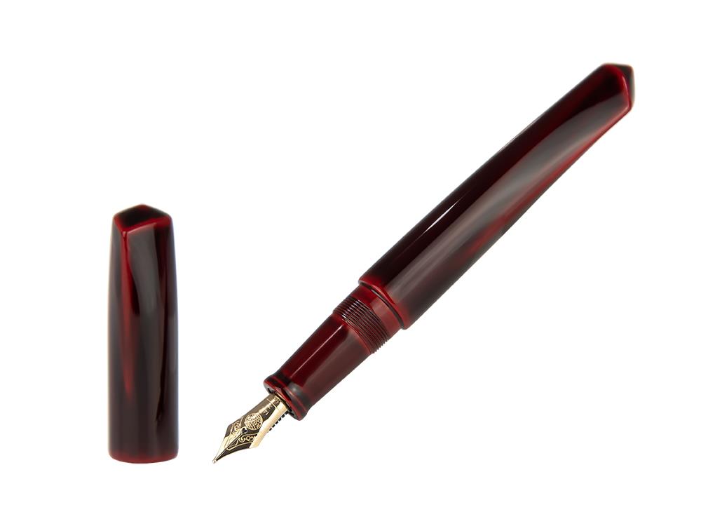 Nakaya Dorsal Fin Ver.2 Fountain Pen Aka-Tamenuri, Ebonite, Urushi