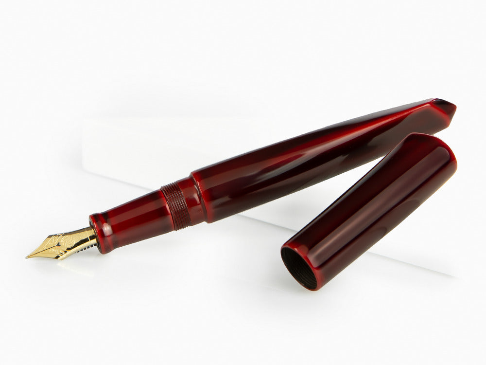 Nakaya Dorsal Fin Ver.2 Fountain Pen Aka-Tamenuri, Ebonite, Urushi