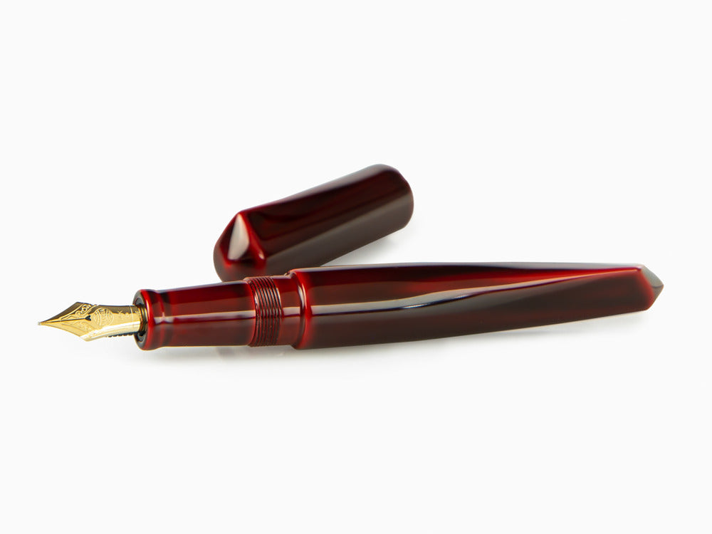 Nakaya Dorsal Fin Ver.2 Fountain Pen Aka-Tamenuri, Ebonite, Urushi