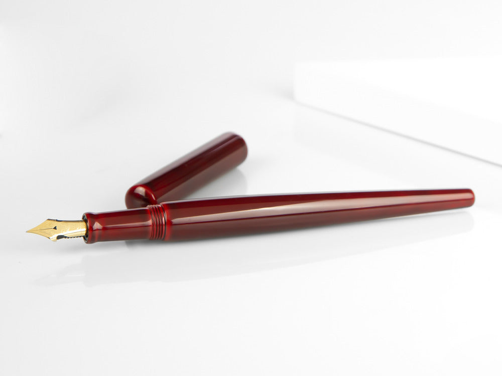 Nakaya Desk Fountain Pen, Aka-Tamenuri, Elastic finishing