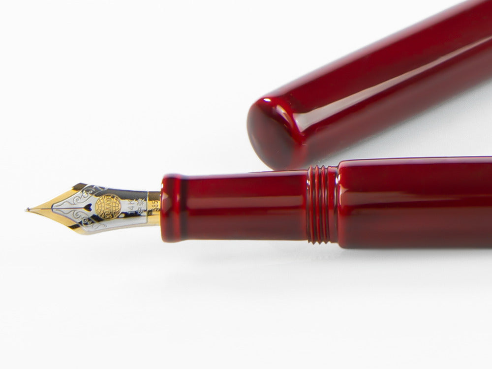 Nakaya Desk Fountain Pen, Aka-Tamenuri, 14k Gold bicolour