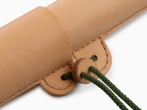 Nakaya Pen Case, Leather, Brown / Green, 1 Writing Instrument