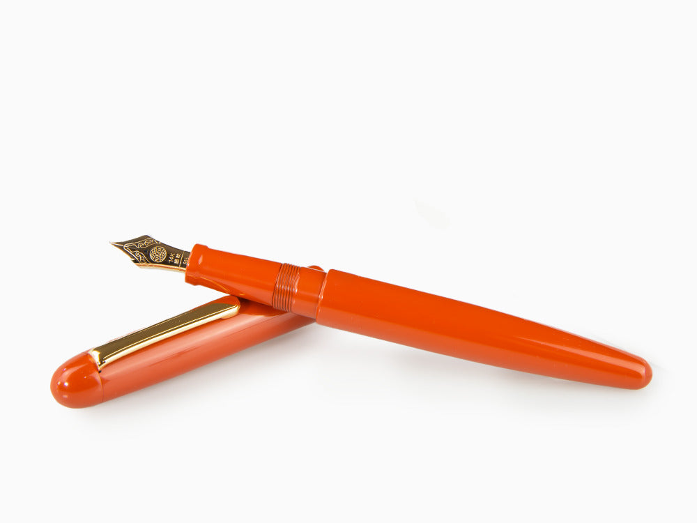 Nakaya Writer Long Fountain Pen, Arai Shu, Ebonite