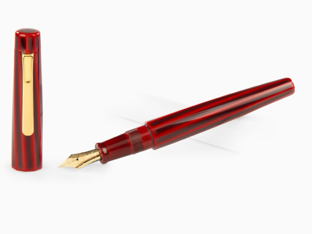 Nakaya Writer Fountain Pen Aka-Tamenuri, Decapod (TW), Ebonite & Urushi