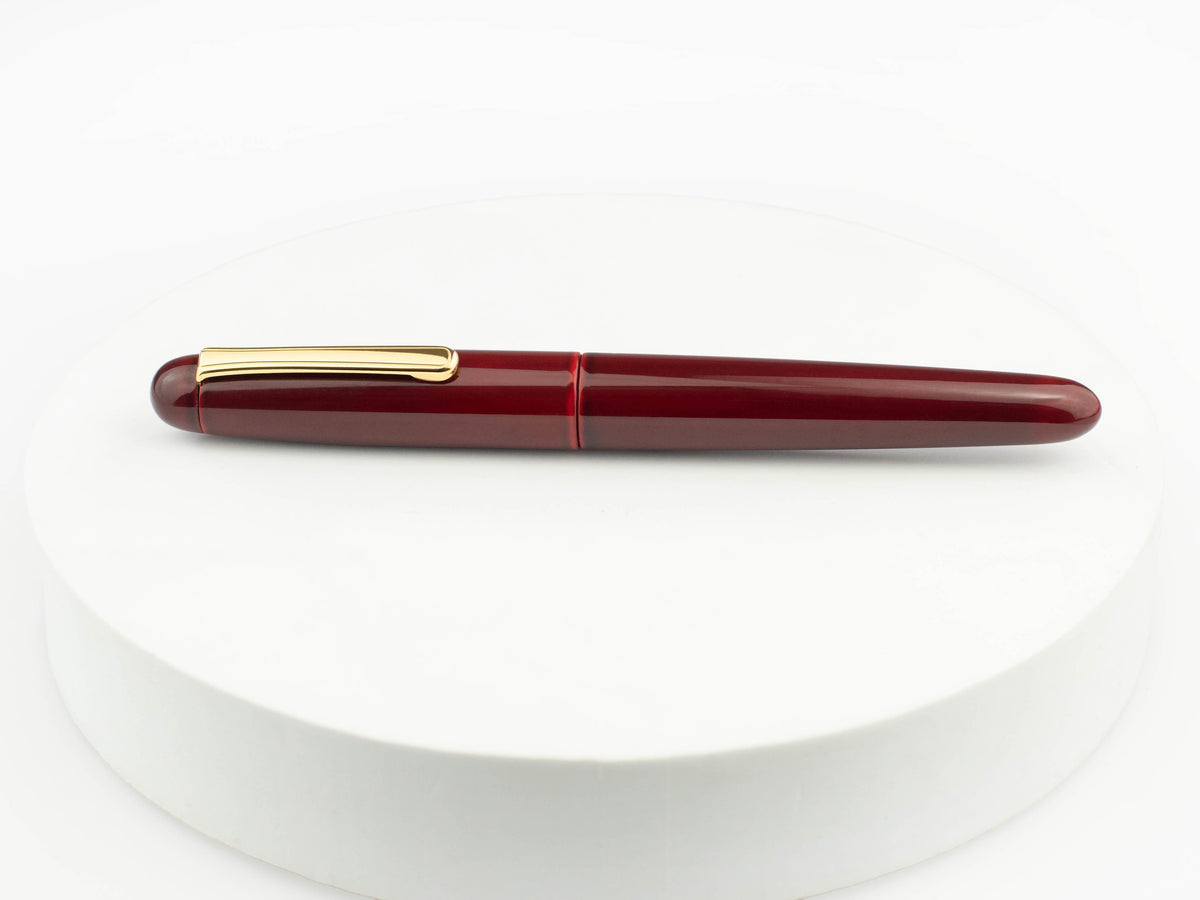 Nakaya Writer Portable Fountain Pen Aka-Tamenuri, Urushi lacquer