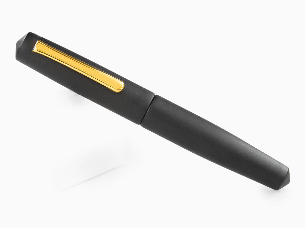 Nakaya Writer Fountain Pen Black Hairline, Piccolo, Ebonite, Gold nib