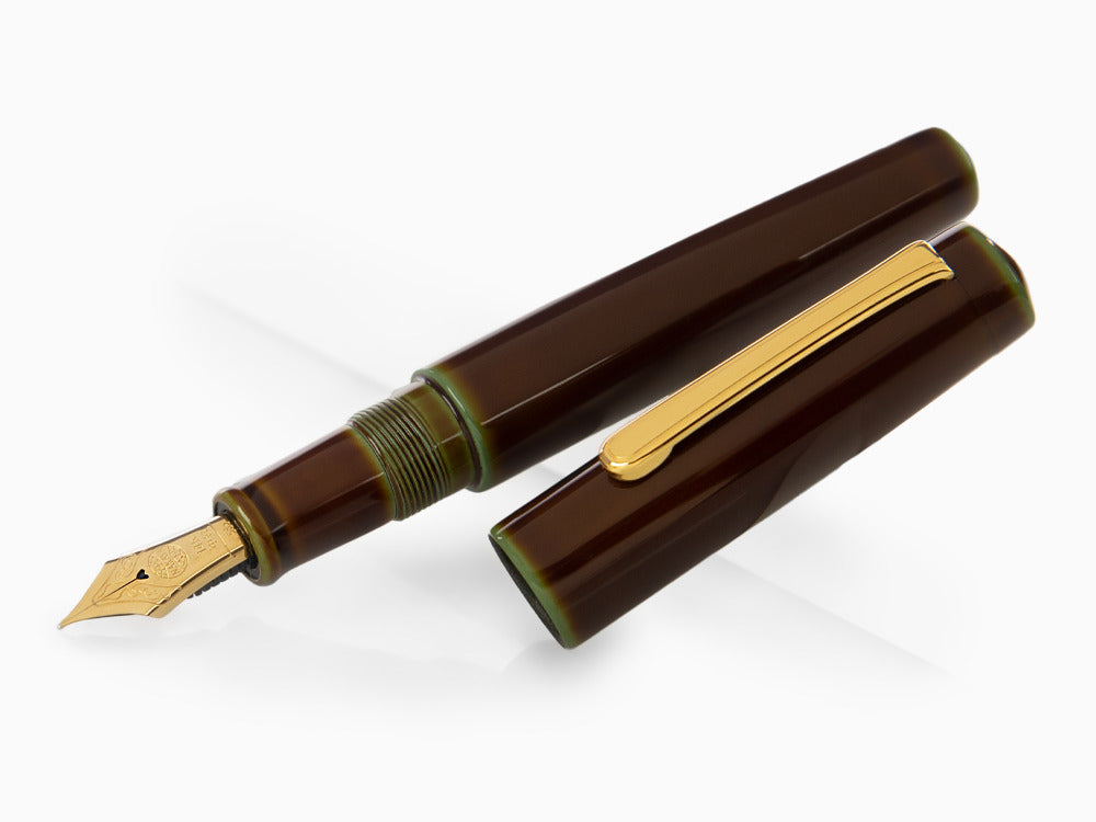 Nakaya Writer Fountain Pen Heki-Tamenuri, Piccolo, Urushi lacquer, Gold
