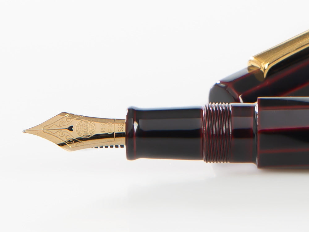 Nakaya Writer Fountain Pen, Kuro Tamenuri, Ebonite and Urushi lacquer