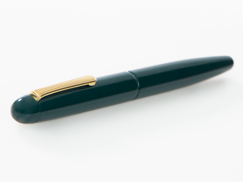 Nakaya Writer Long Fountain Pen Midori, Ebonite, Gold plated