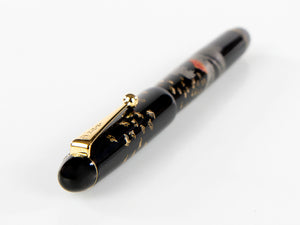 Namiki Tradition Mount Fuji and Wave Rollerball pen, Gold trim, BLK-30P-7-FN
