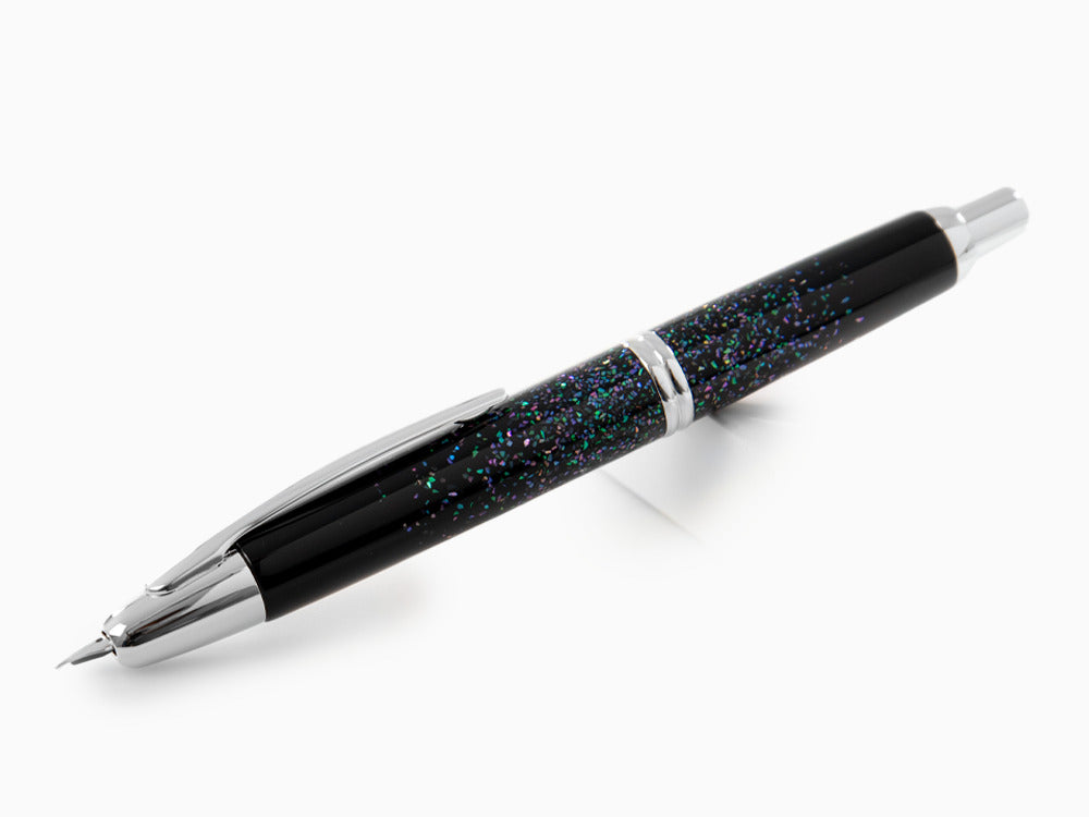 Namiki Capless Raden Fountain Pen, Lacquer, Chrome, Black, FC-4500-RSR