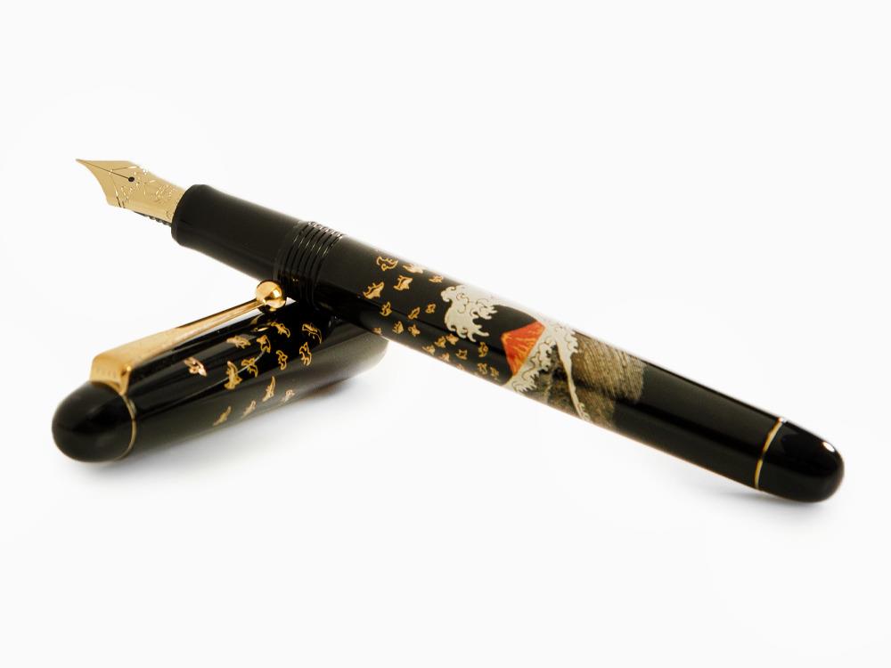 Namiki Nippon Art Mount Fuji and Wave Fountain Pen, FK-35SMFN