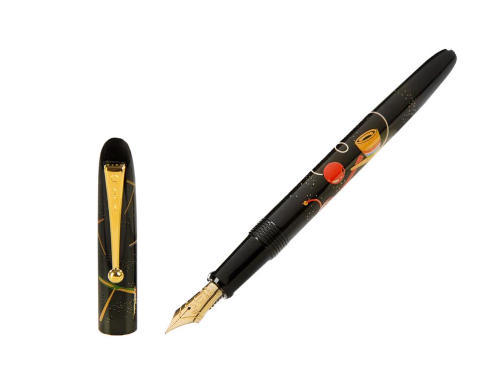 Namiki Nippon Art Toy-Kendama Fountain Pen, Maki-e, Gold trim, FN-5M-KEN