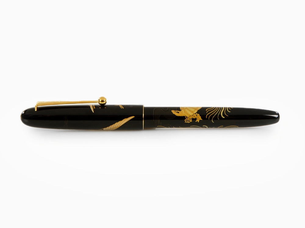 Namiki Nippon Art Crane and Turtle Fountain Pen, Lacquer, FN-5M-TK
