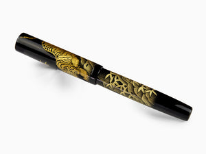 Namiki Chinkin Tiger Fountain Pen, Urushi lacquer, Gold trim