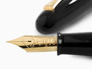 Namiki Emperor Urushi Black lacquer No.50 Fountain Pen, Gold, FNF-148S-B