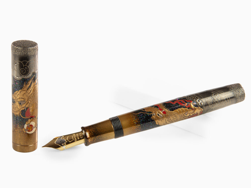 Namiki Emperor Dragon Fountain Pen, Urushi lacquer, Black, FNFV-80M-R